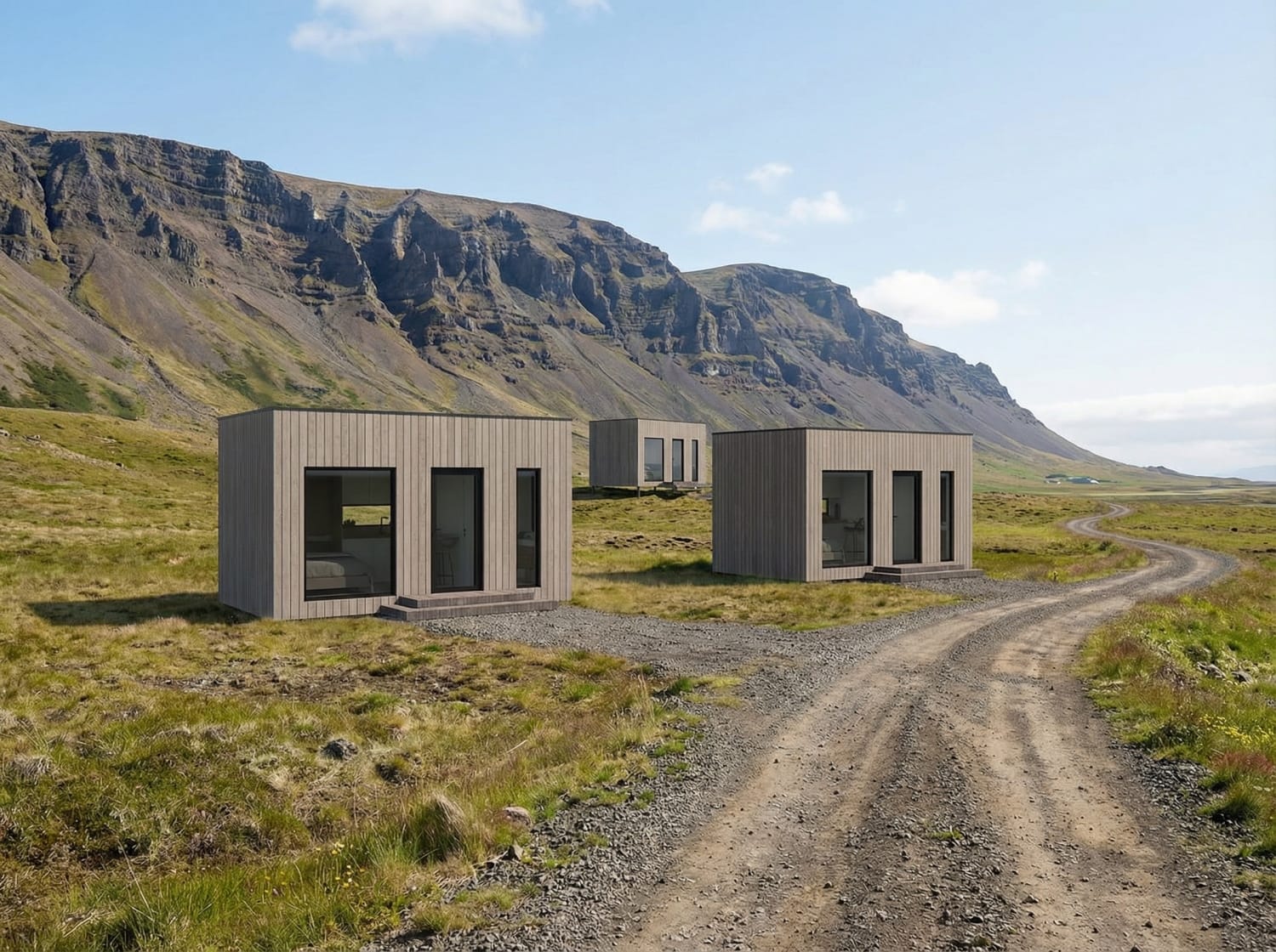 Ljós viðarklæðning