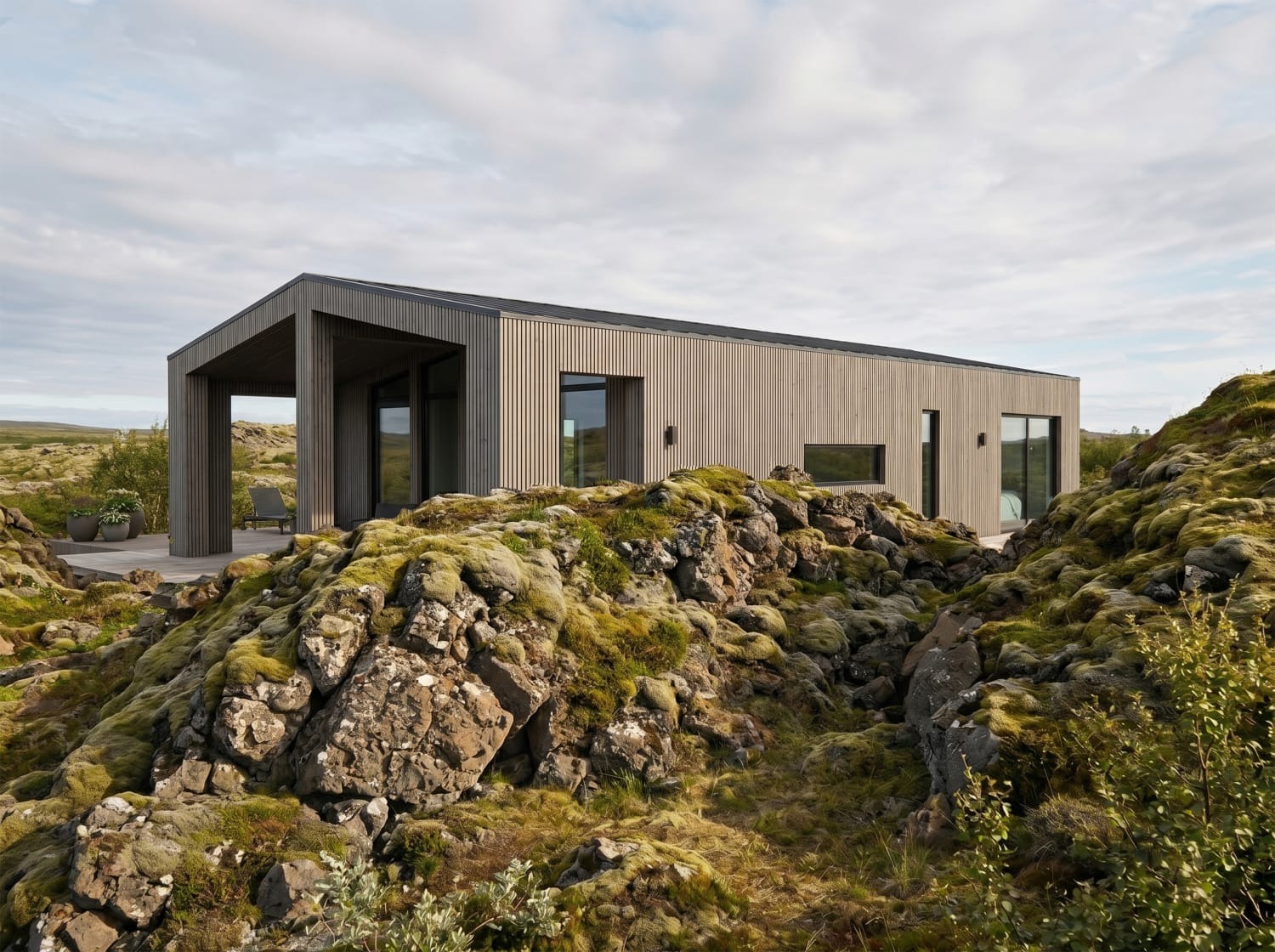 KUBO 91 með yfirbyggðri verönd